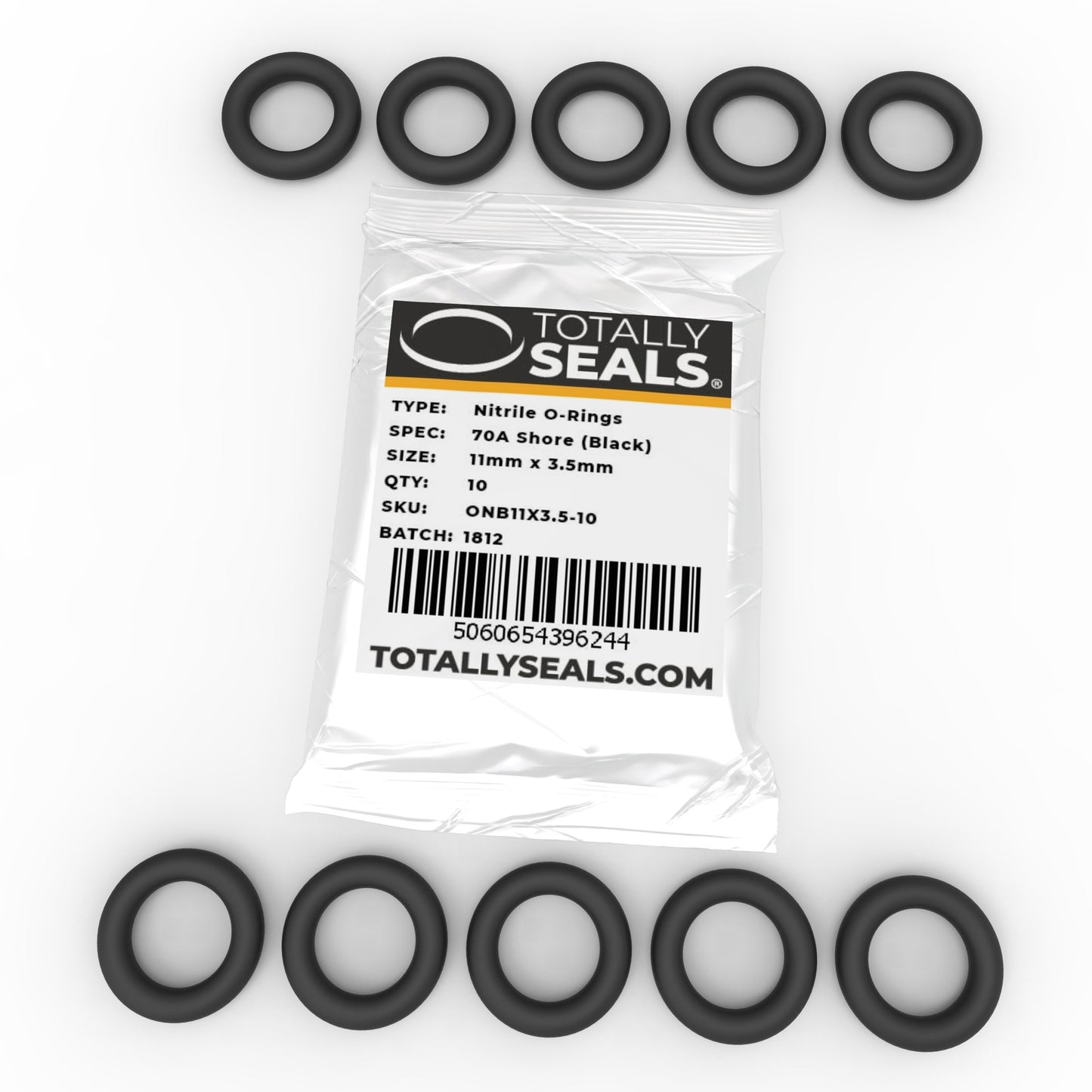 11mm x 3.5mm (18mm OD) Nitrile O-Rings - Totally Seals®