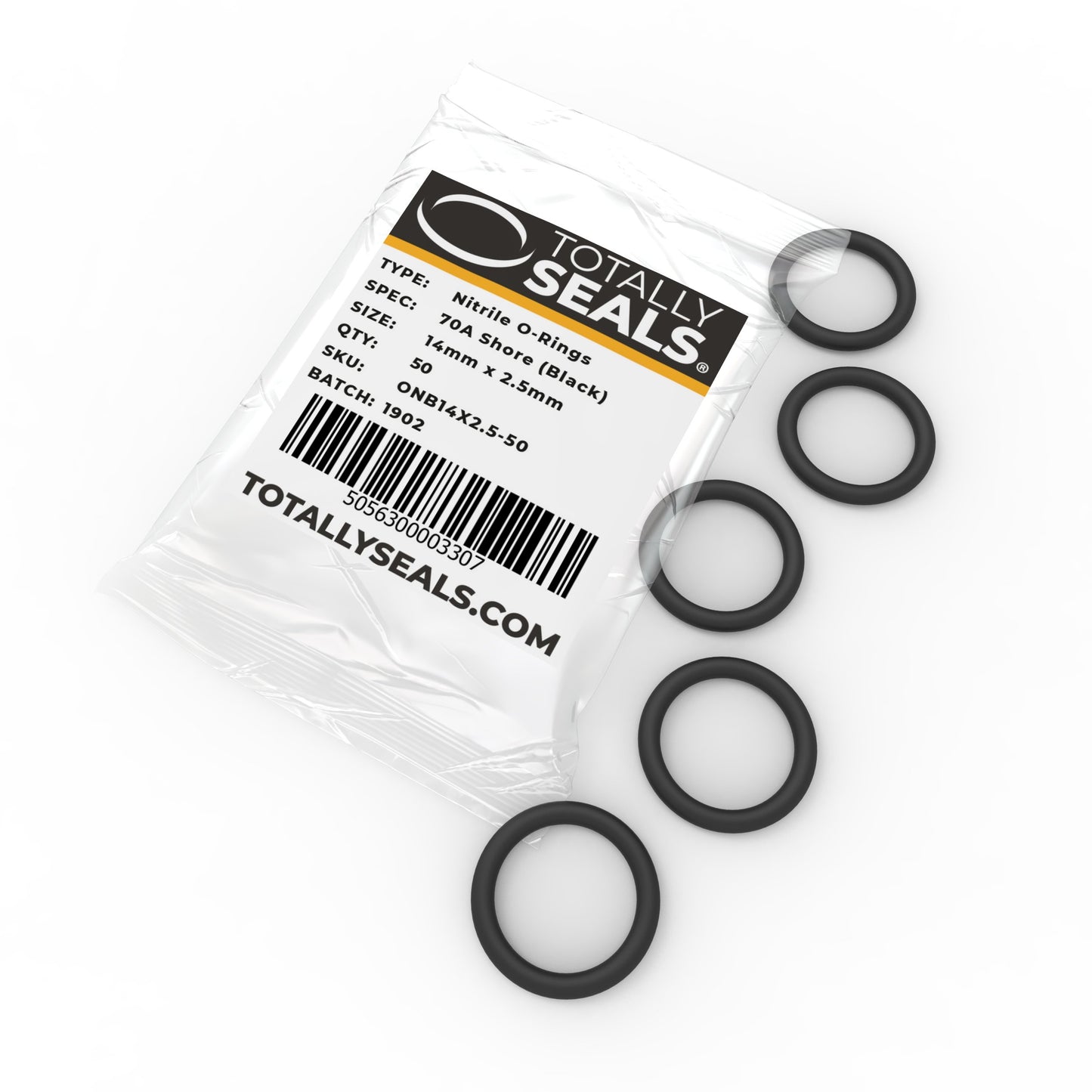 14mm x 2.5mm (19mm OD) Nitrile O-Rings - Totally Seals®