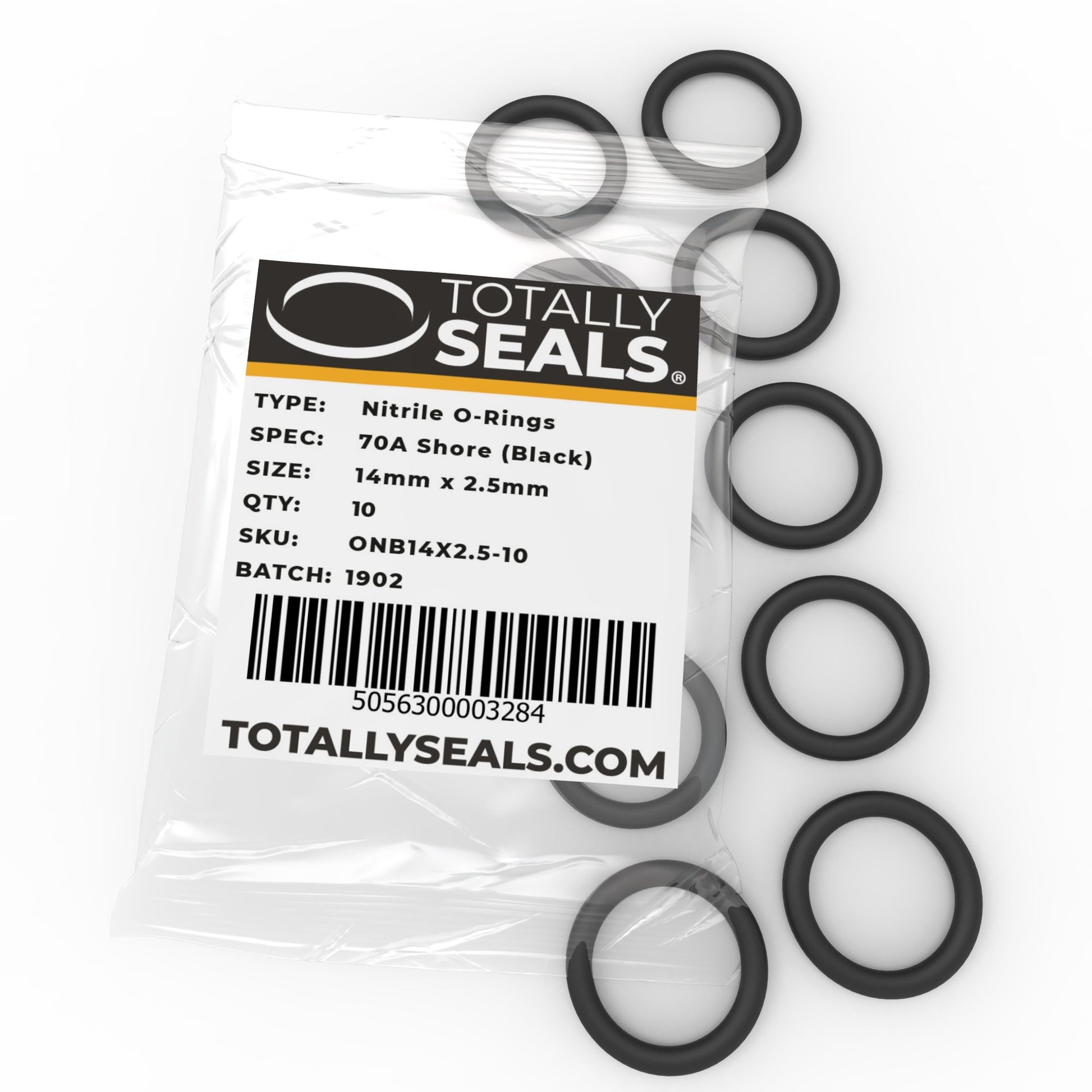 14mm x 2.5mm (19mm OD) Nitrile O-Rings - Totally Seals®