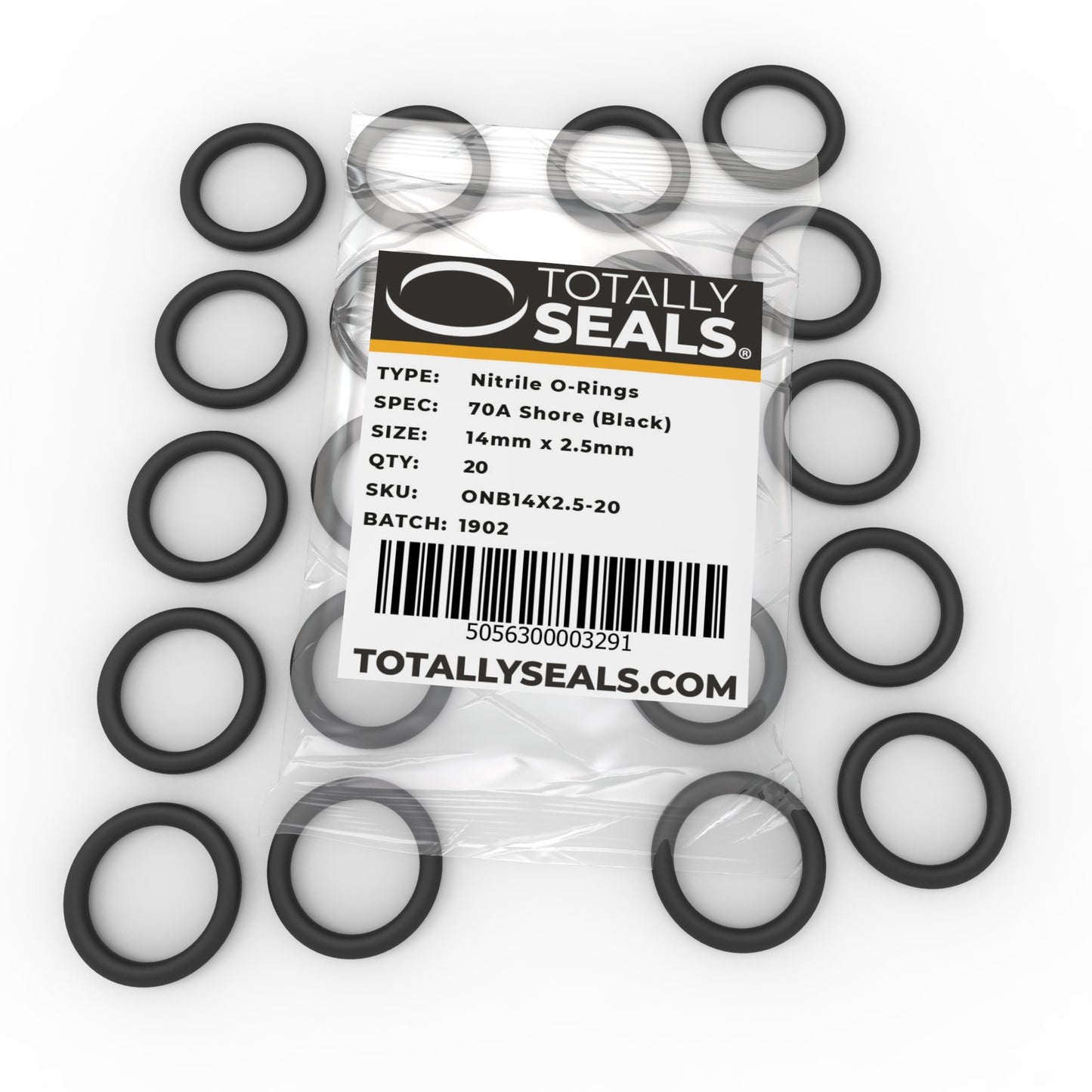 14mm x 2.5mm (19mm OD) Nitrile O-Rings - Totally Seals®