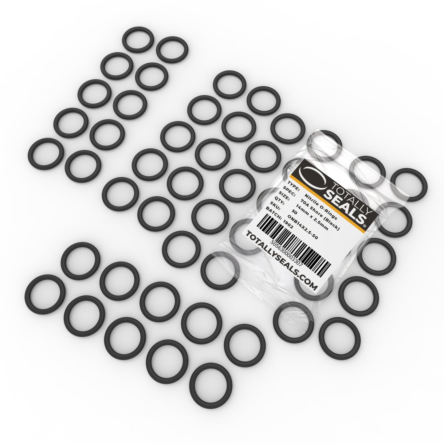 14mm x 2.5mm (19mm OD) Nitrile O-Rings - Totally Seals®
