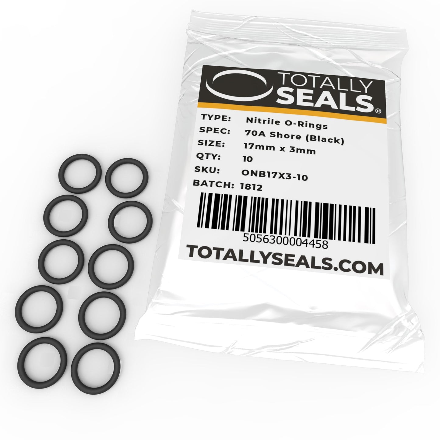 17mm x 3mm (23mm OD) Nitrile O-Rings - Totally Seals®