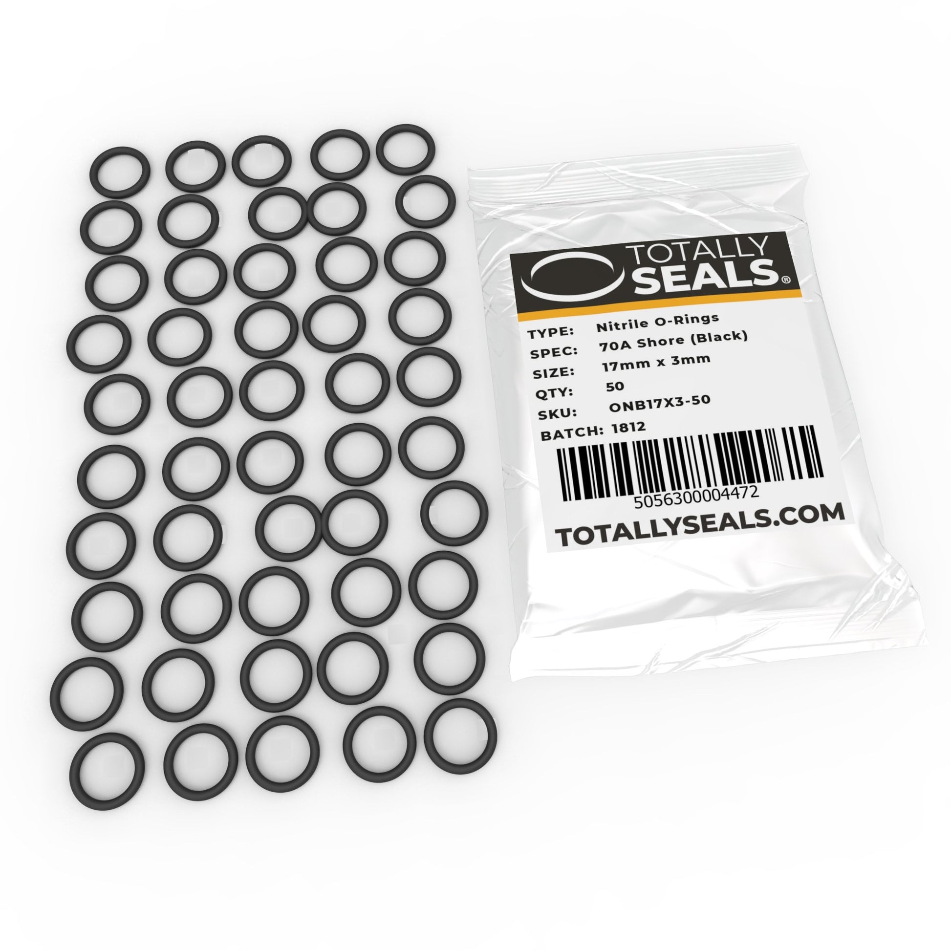 17mm x 3mm (23mm OD) Nitrile O-Rings - Totally Seals®