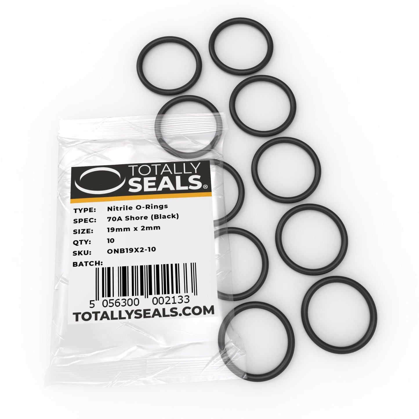 19mm x 2mm (23mm OD) Nitrile O-Rings - Totally Seals®