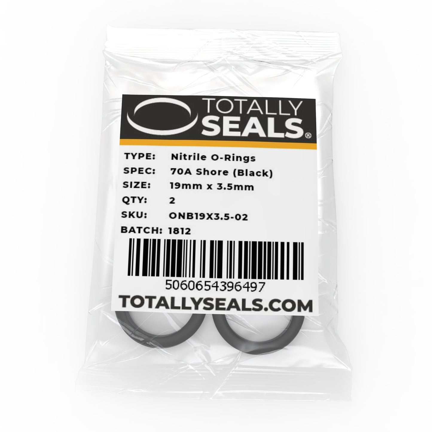 19mm x 3.5mm (26mm OD) Nitrile O-Rings - Totally Seals®