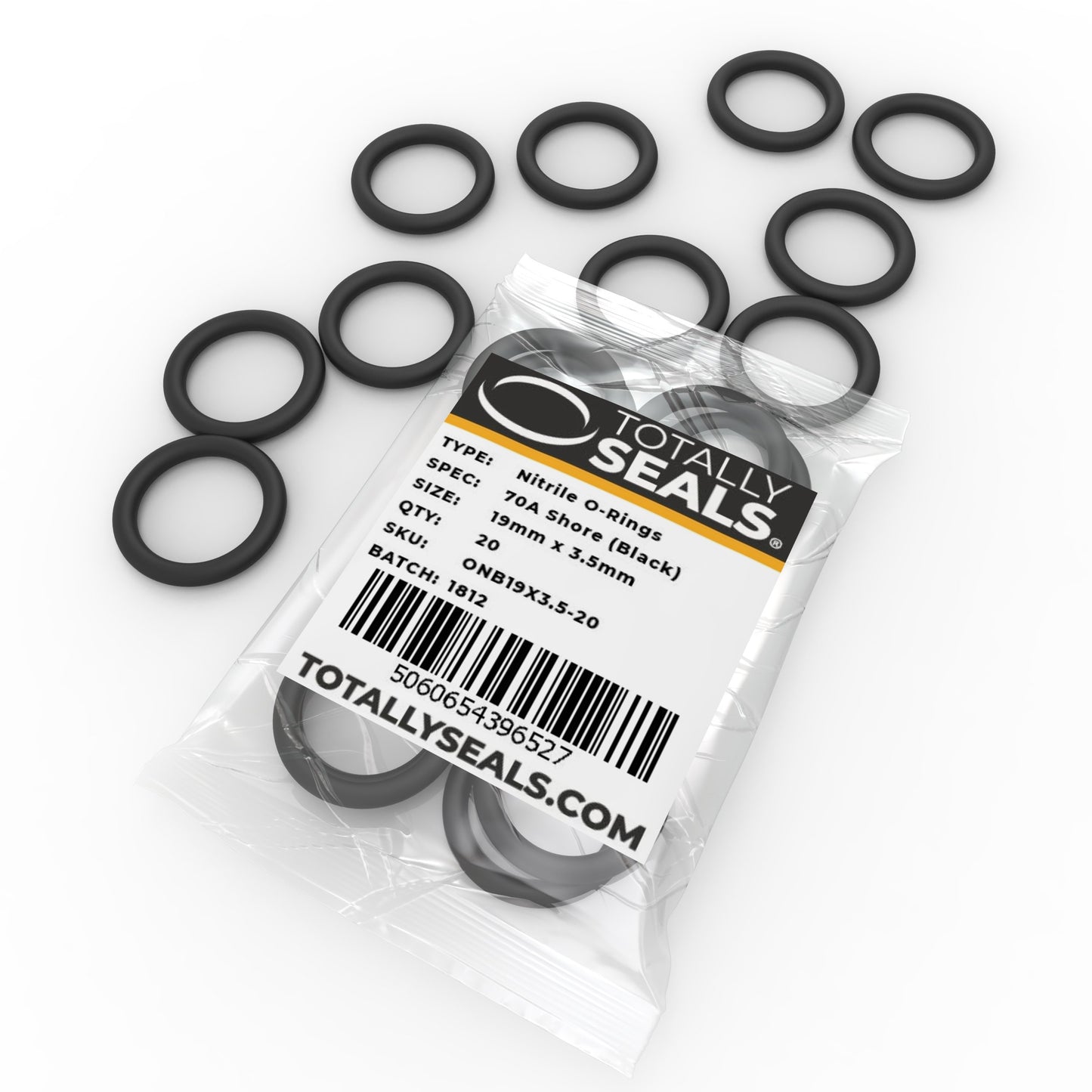 19mm x 3.5mm (26mm OD) Nitrile O-Rings - Totally Seals®