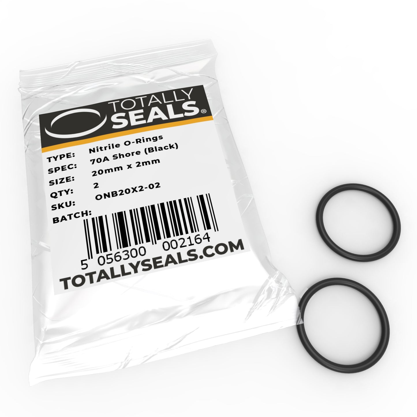 20mm x 2mm (24mm OD) Nitrile O-Rings - Totally Seals®