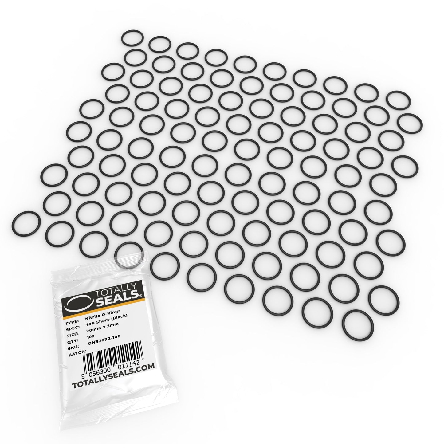 20mm x 2mm (24mm OD) Nitrile O-Rings - Totally Seals®