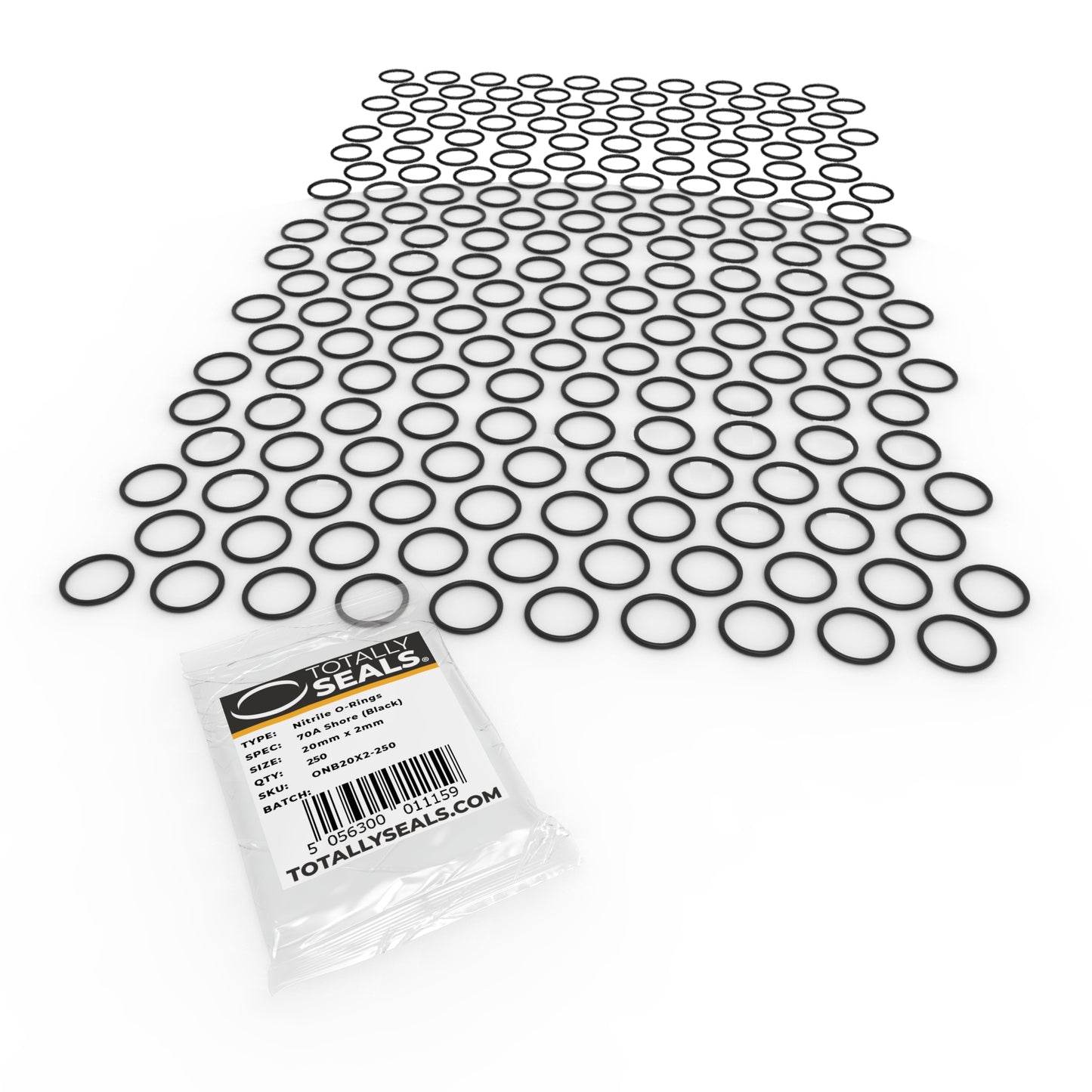 20mm x 2mm (24mm OD) Nitrile O-Rings - Totally Seals®