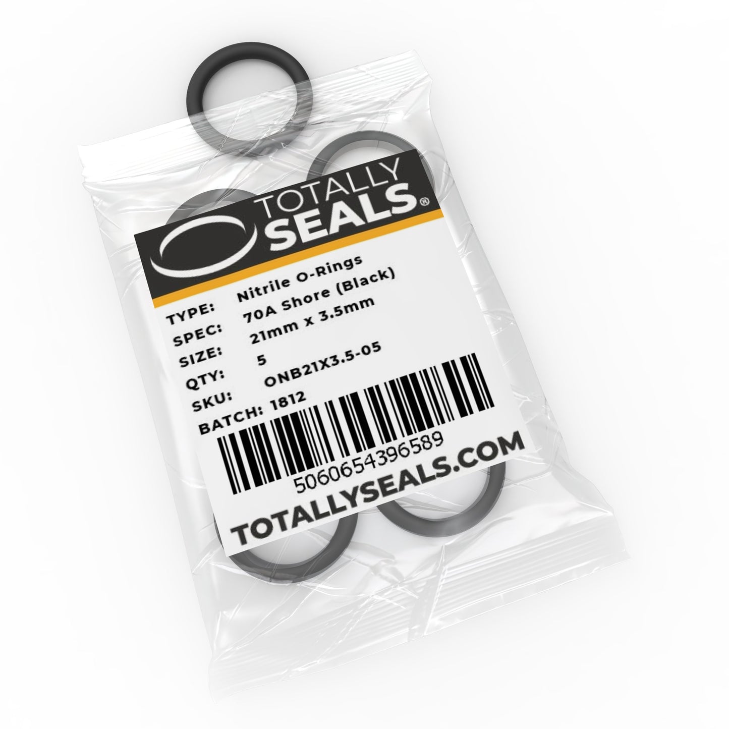 21mm x 3.5mm (28mm OD) Nitrile O-Rings - Totally Seals®