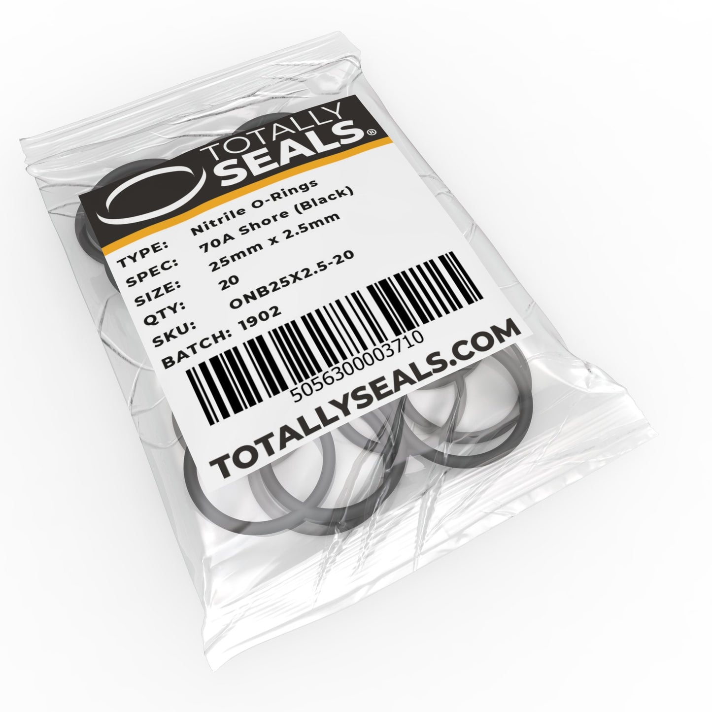 25mm x 2.5mm (30mm OD) Nitrile O-Rings - Totally Seals®