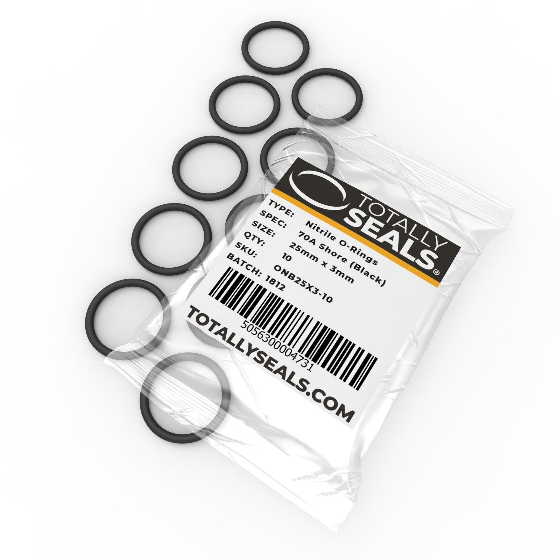 25mm x 3mm (31mm OD) Nitrile O-Rings - Totally Seals®