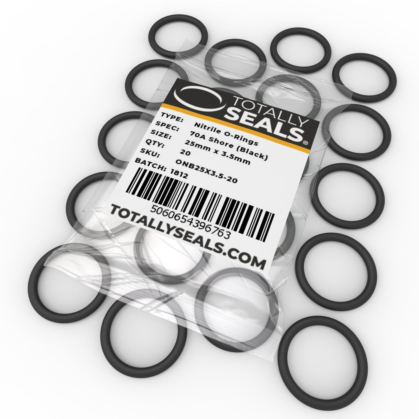 25mm x 3.5mm (32mm OD) Nitrile O-Rings - Totally Seals®