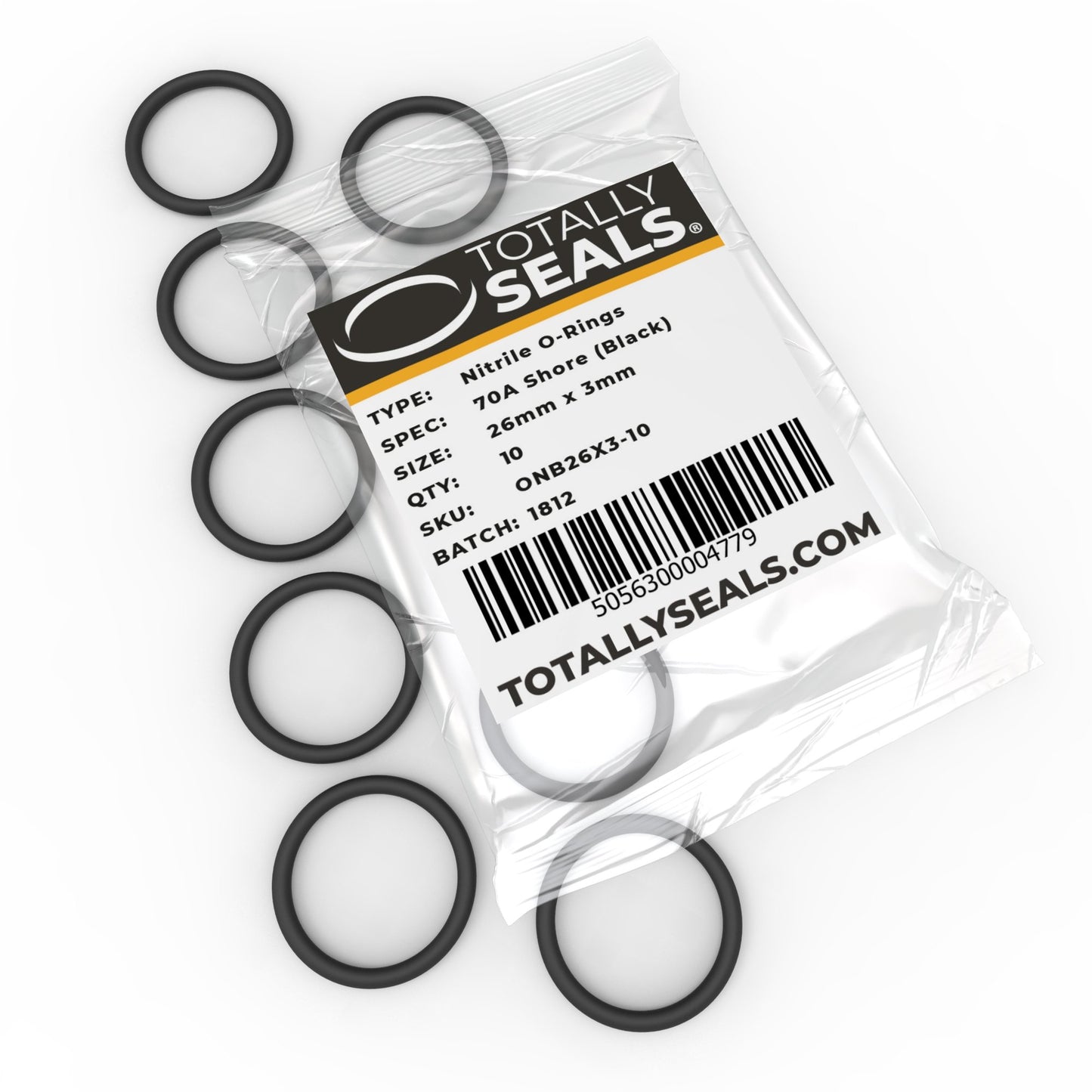 26mm x 3mm (32mm OD) Nitrile O-Rings - Totally Seals®