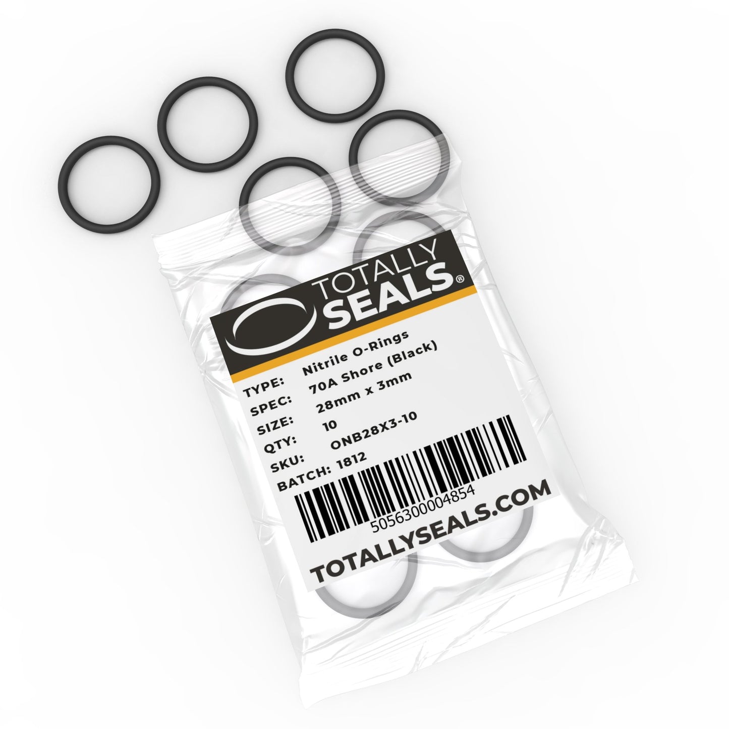 28mm x 3mm (34mm OD) Nitrile O-Rings - Totally Seals®
