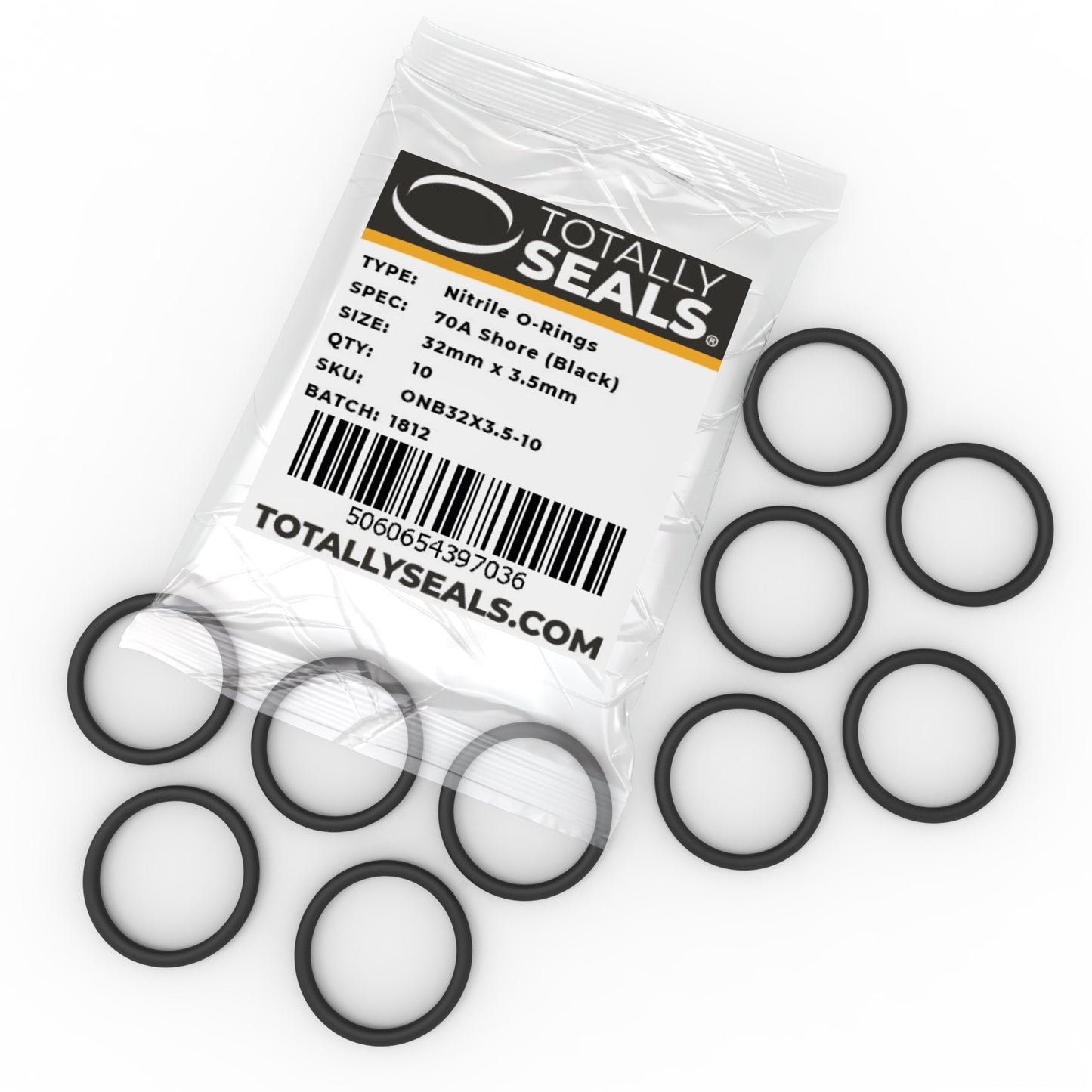32mm x 3.5mm (39mm OD) Nitrile O-Rings - Totally Seals®