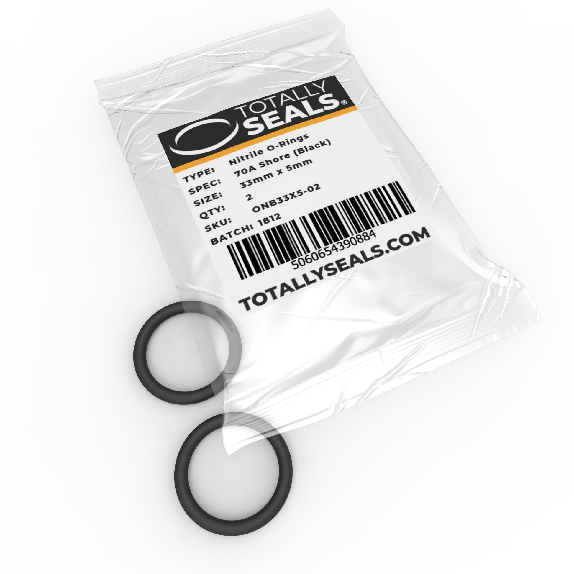 33mm x 5mm (43mm OD) Nitrile O-Rings - Totally Seals®