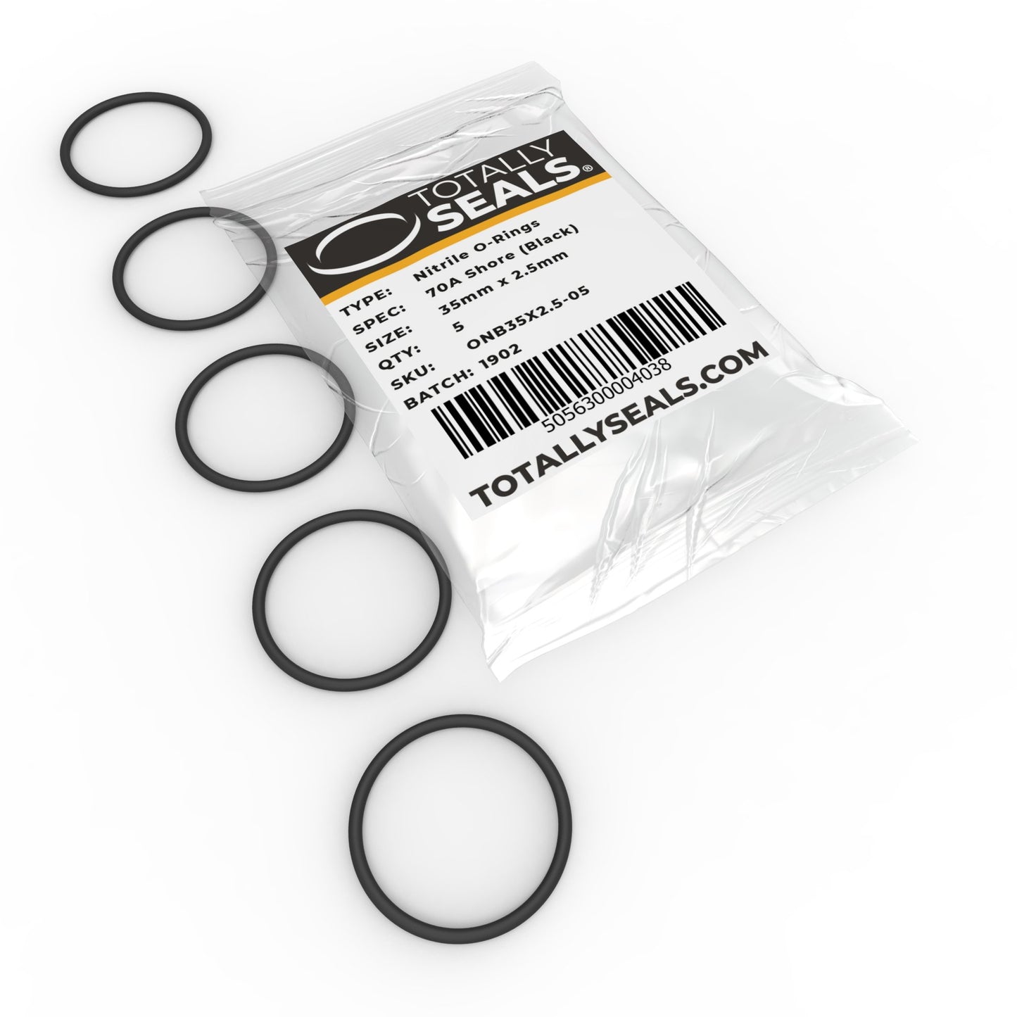 35mm x 2.5mm (40mm OD) Nitrile O-Rings - Totally Seals®