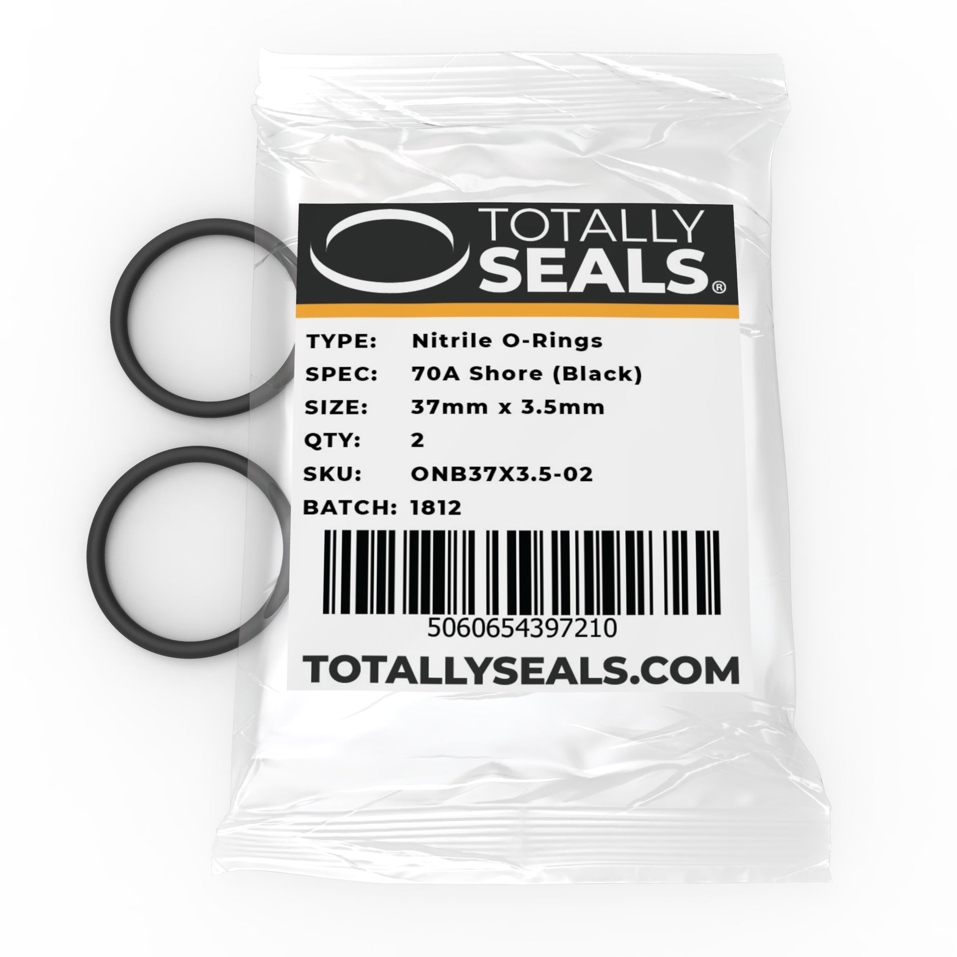 37mm x 3.5mm (44mm OD) Nitrile O-Rings - Totally Seals®