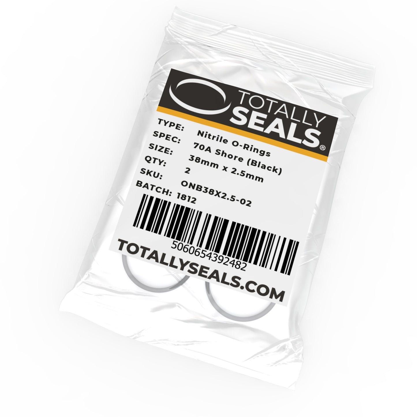 38mm x 2.5mm (43mm OD) Nitrile O-Rings - Totally Seals®