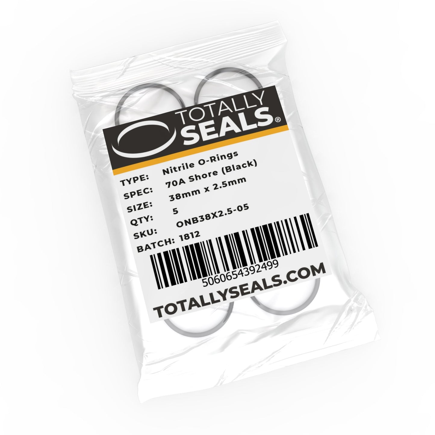 38mm x 2.5mm (43mm OD) Nitrile O-Rings - Totally Seals®