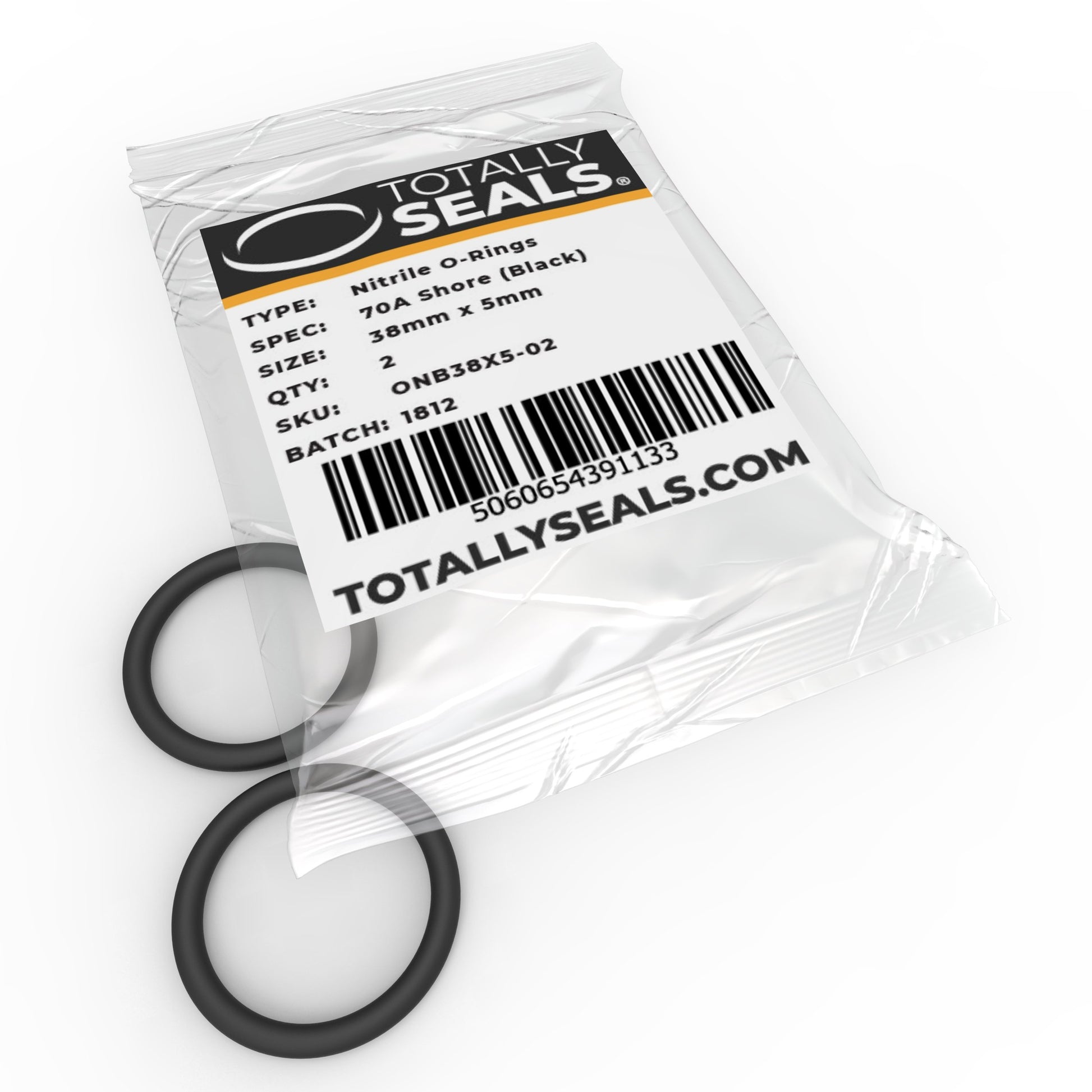 38mm x 5mm (48mm OD) Nitrile O-Rings - Totally Seals®