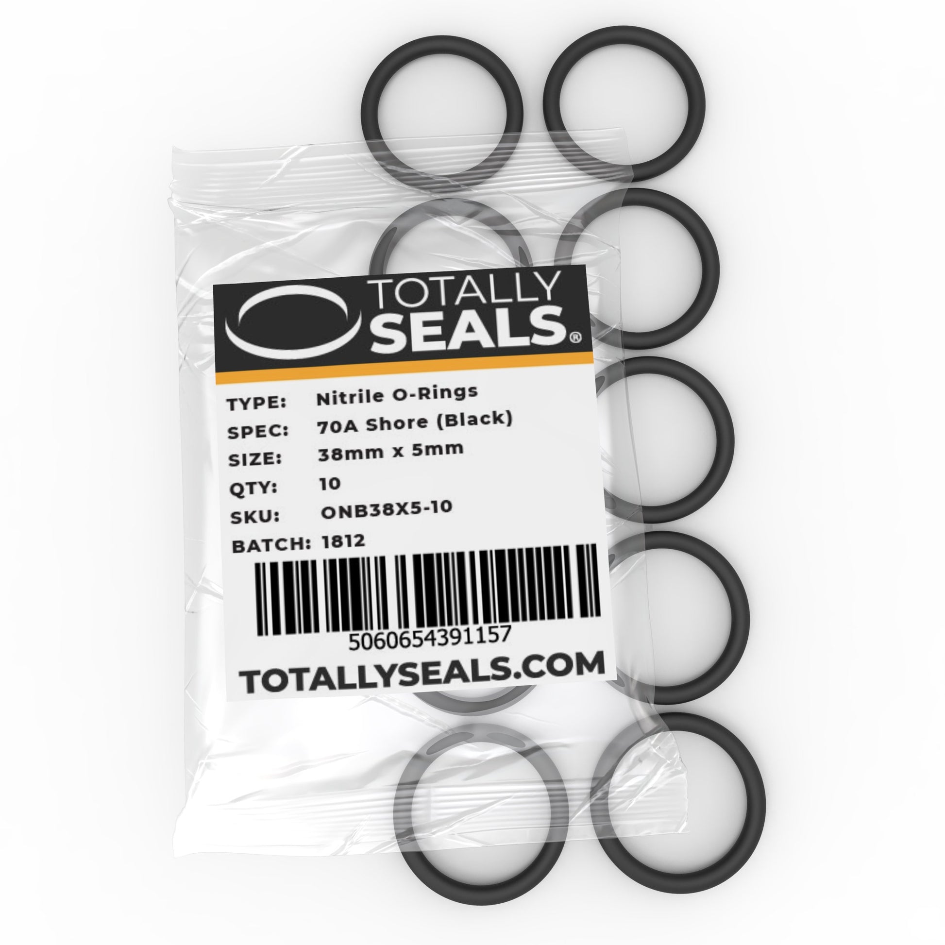 38mm x 5mm (48mm OD) Nitrile O-Rings - Totally Seals®