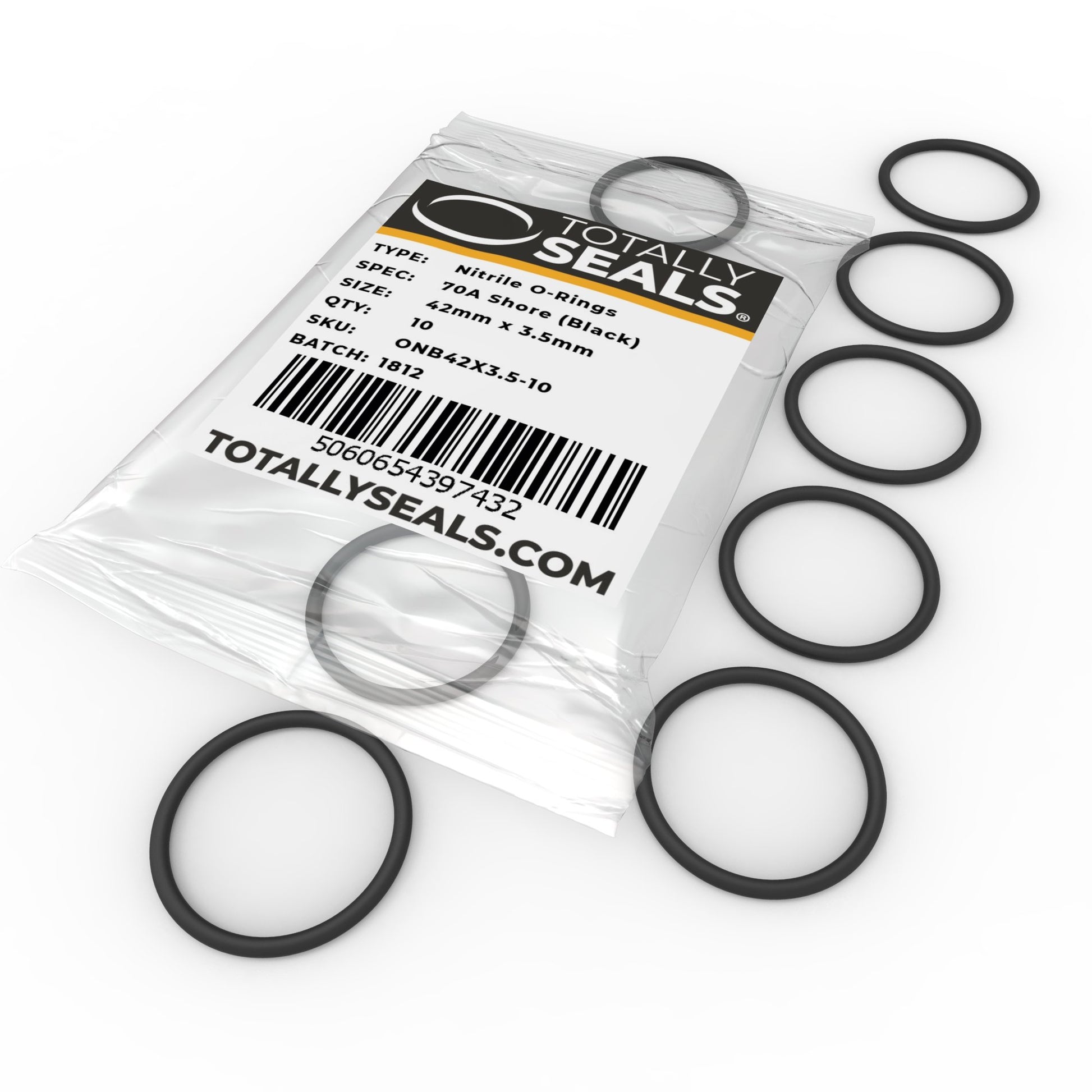 42mm x 3.5mm (49mm OD) Nitrile O-Rings - Totally Seals®