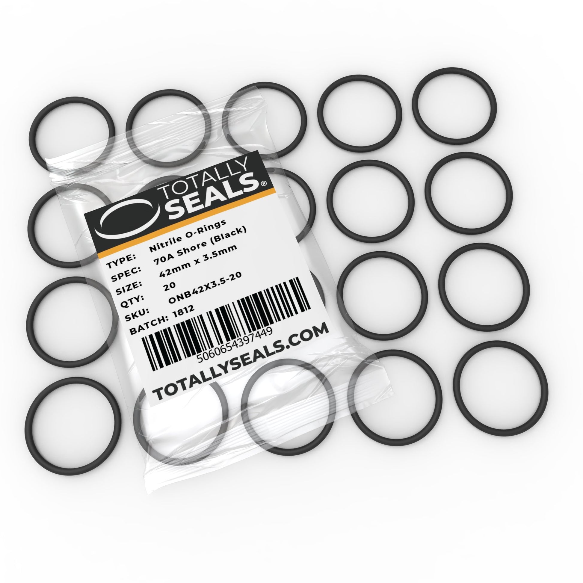42mm x 3.5mm (49mm OD) Nitrile O-Rings - Totally Seals®