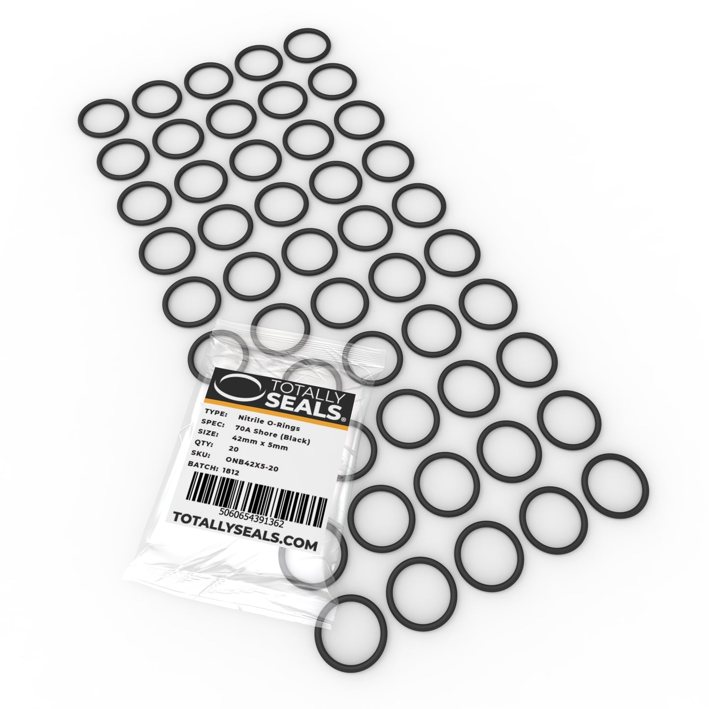 42mm x 5mm (52mm OD) Nitrile O-Rings - Totally Seals®
