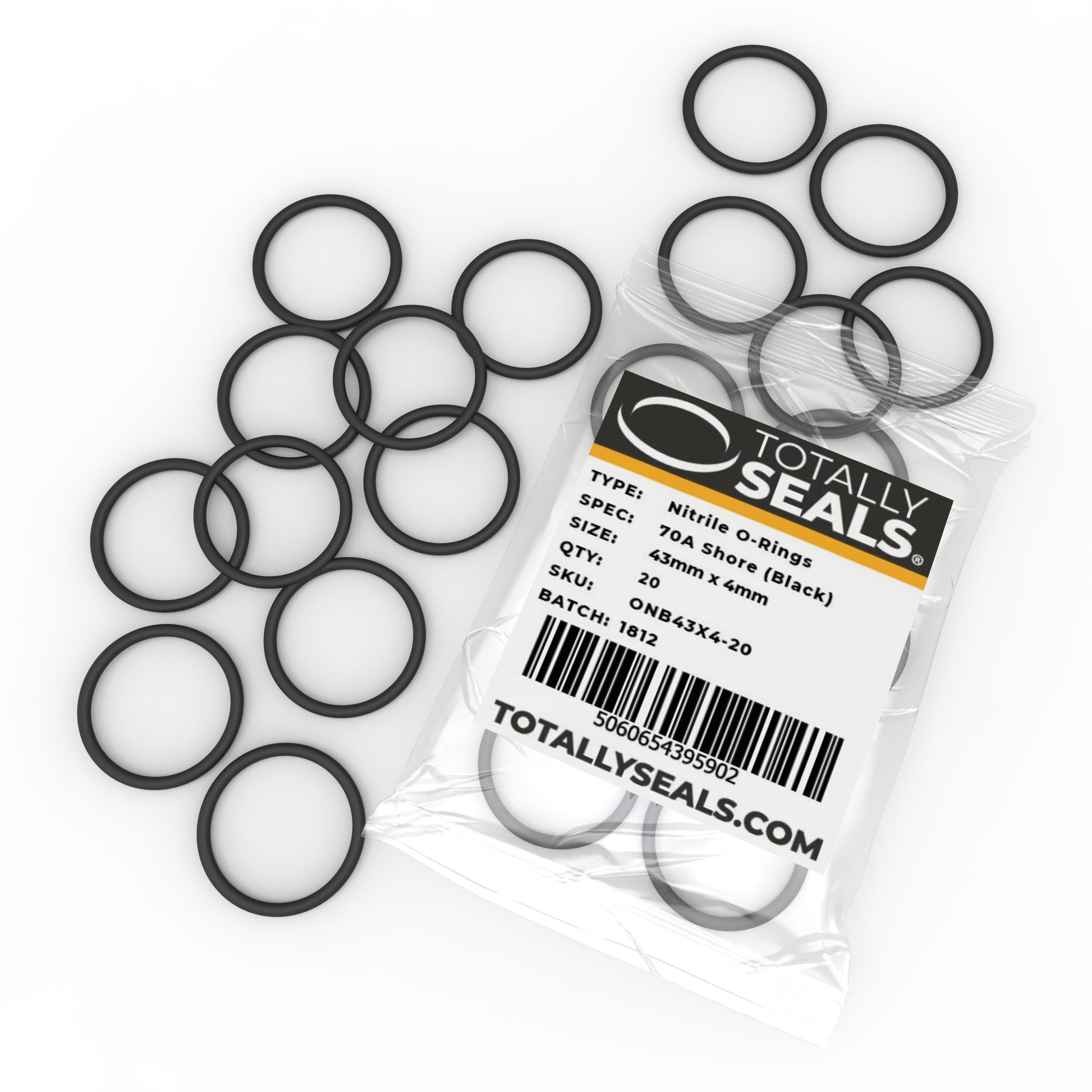 43mm x 4mm (51mm OD) Nitrile O-Rings - Totally Seals®