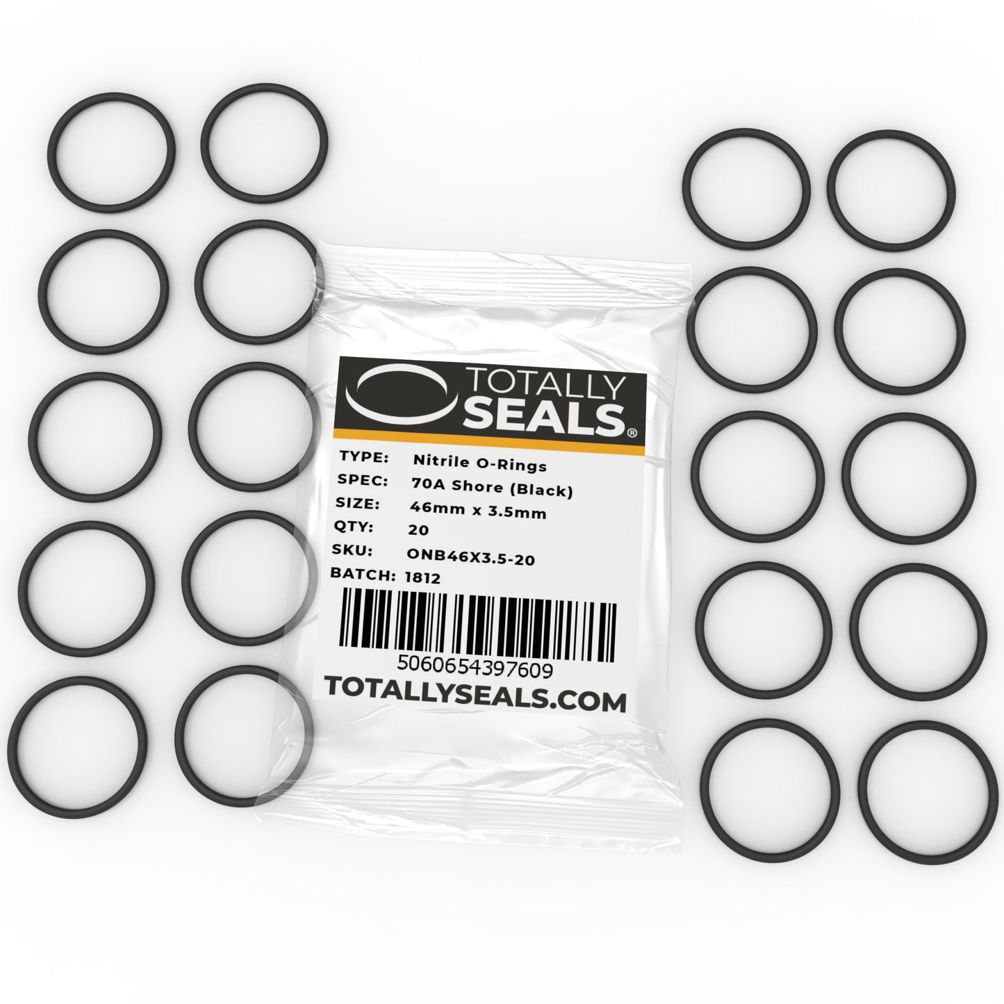46mm x 3.5mm (53mm OD) Nitrile O-Rings - Totally Seals®