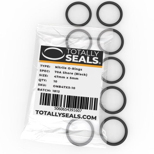 47mm x 5mm (57mm OD) Nitrile O-Rings - Totally Seals®