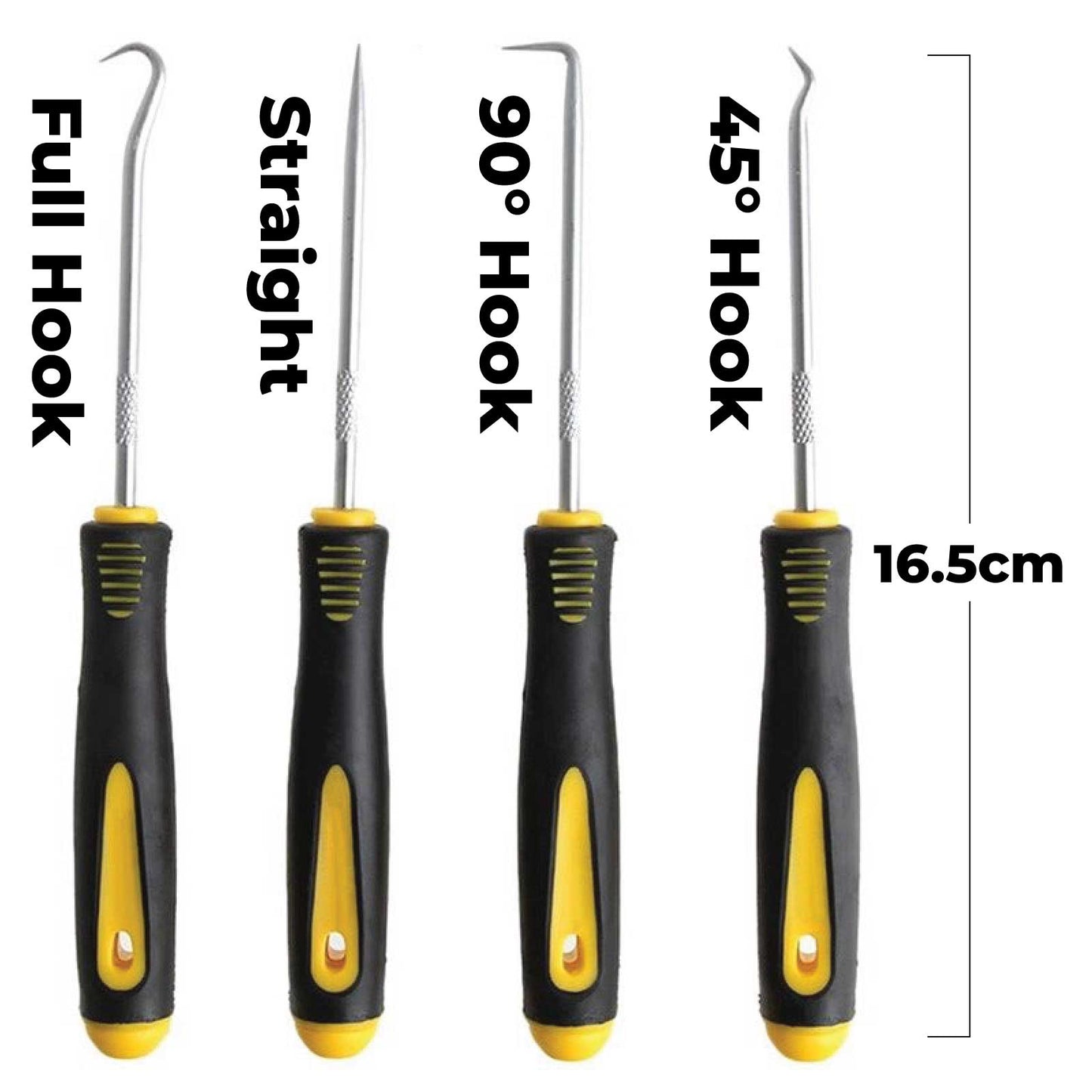 4 piece O-Ring Hook and Pick Tool Set - 165mm Long - Totally Seals®
