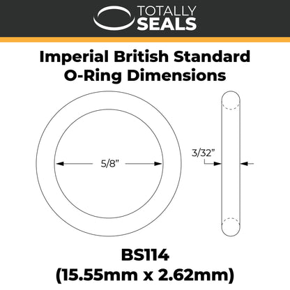 5/8" x 3/32" (BS114) Imperial Nitrile O-Rings - Totally Seals®