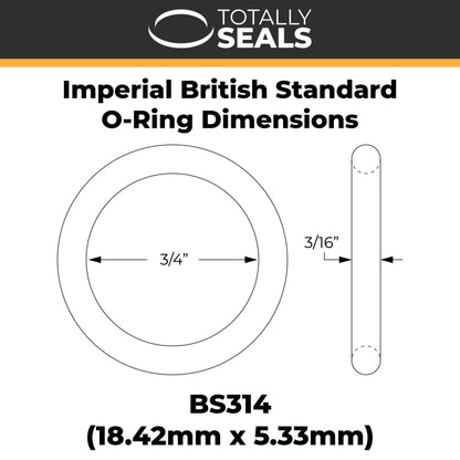 3/4" x 3/16" (BS314) Imperial Nitrile O-Rings - Totally Seals®