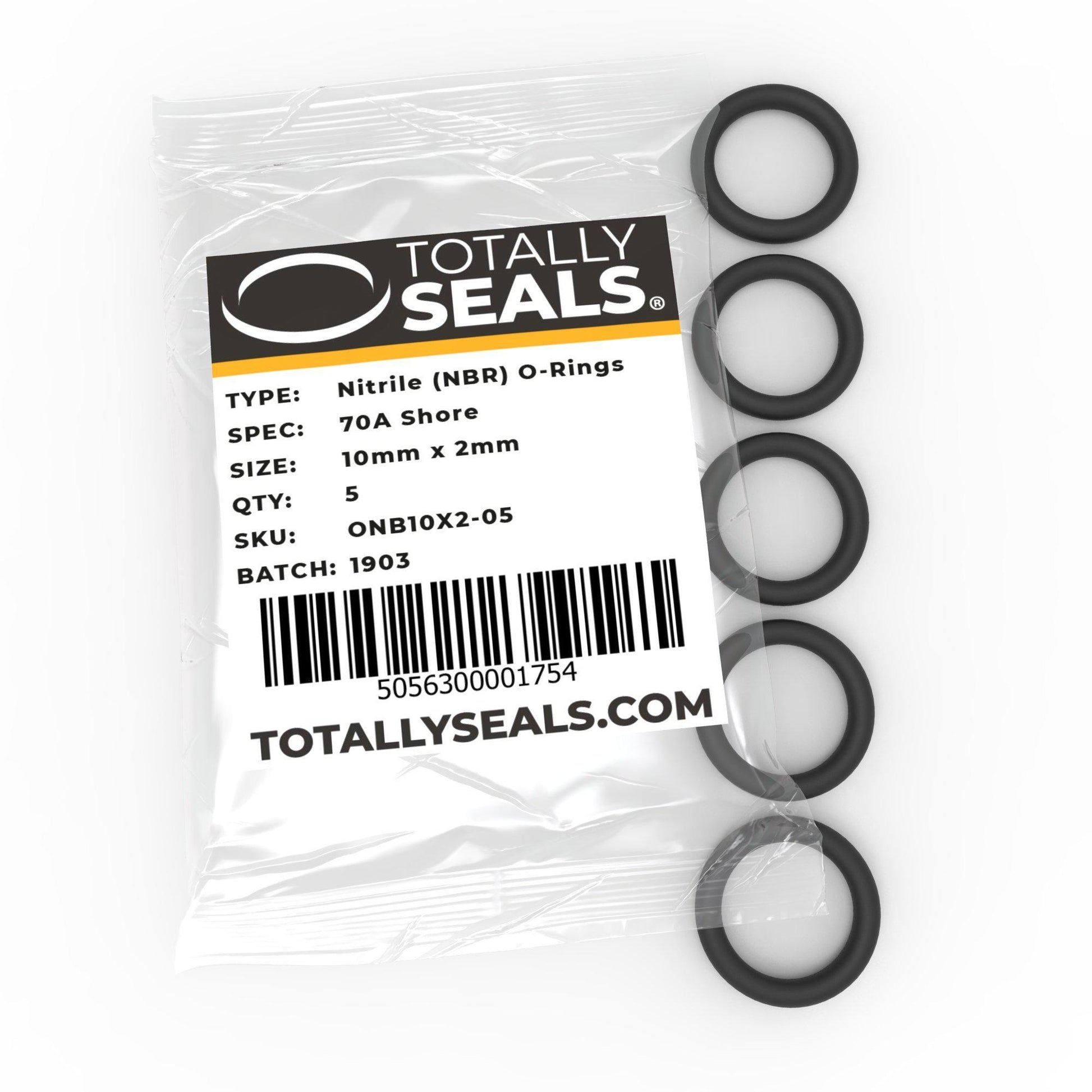 10mm x 2mm (14mm OD) Nitrile O-Rings - Totally Seals®