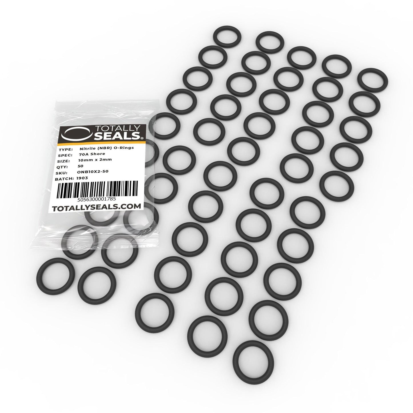 10mm x 2mm (14mm OD) Nitrile O-Rings - Totally Seals®
