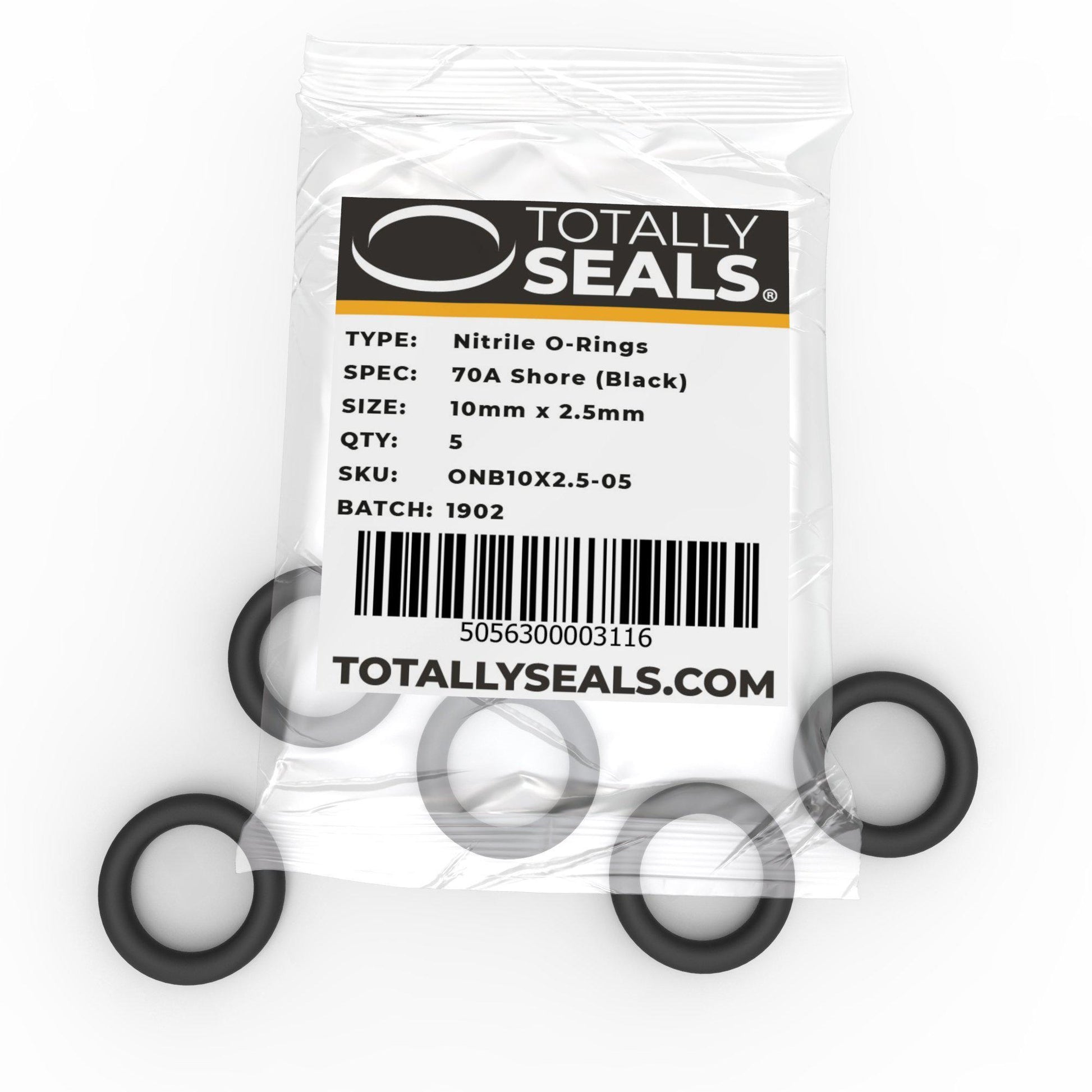 10mm x 2.5mm (15mm OD) Nitrile O-Rings - Totally Seals®