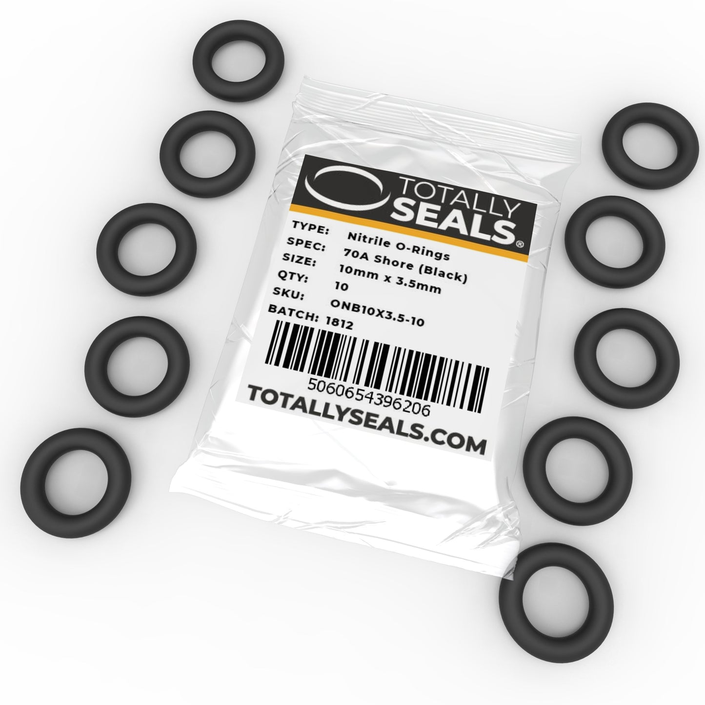 10mm x 3.5mm (17mm OD) Nitrile O-Rings - Totally Seals®