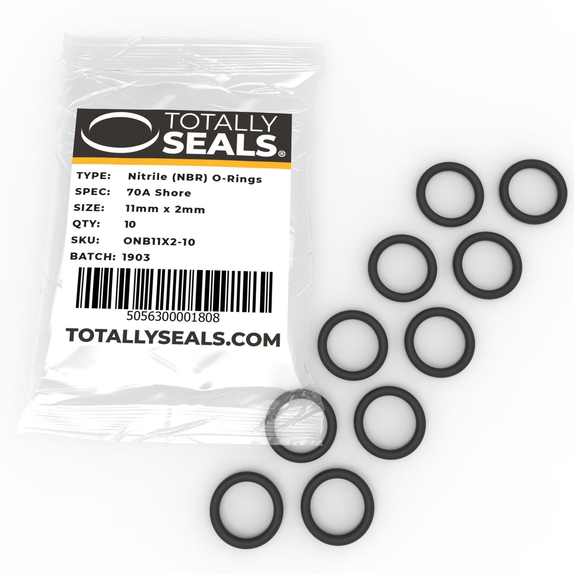 11mm x 2mm (15mm OD) Nitrile O-Rings - Totally Seals®