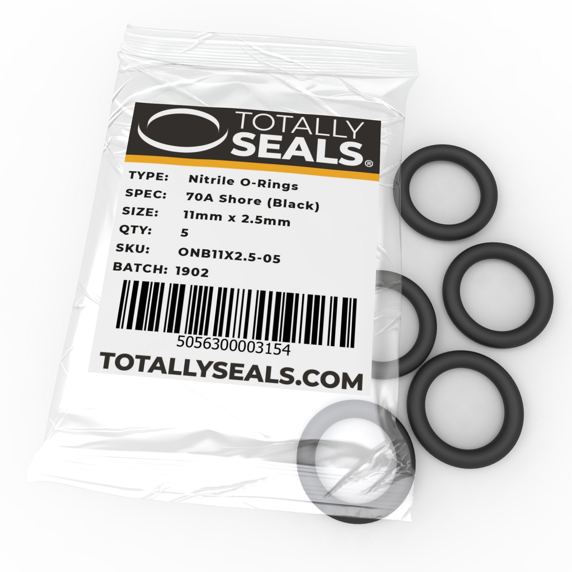 1mm Section 11mm Bore NITRILE 70 Shore Rubber O-Rings Simply Bearings Ltd