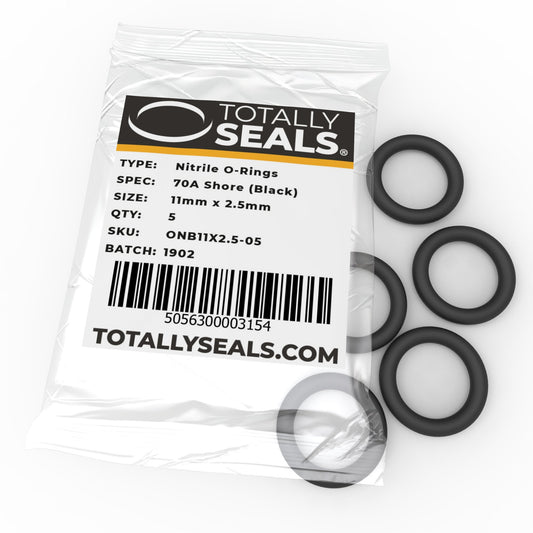11mm x 2.5mm (16mm OD) Nitrile O-Rings - Totally Seals®