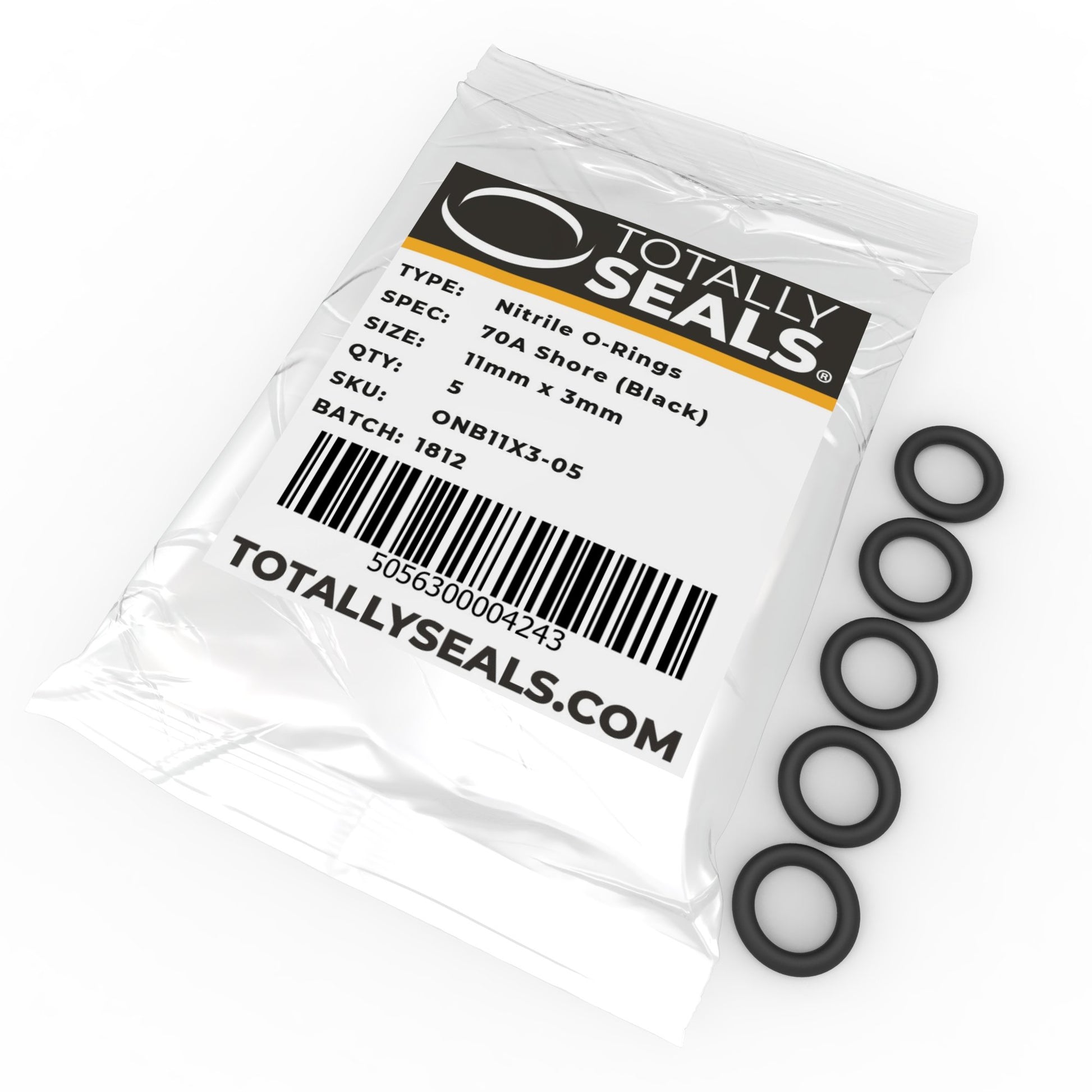 11mm x 3mm (17mm OD) Nitrile O-Rings - Totally Seals®