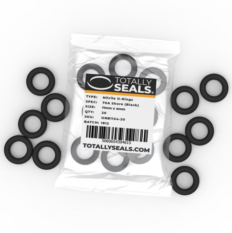 11mm x 4mm (19mm OD) Nitrile O-Rings - Totally Seals®