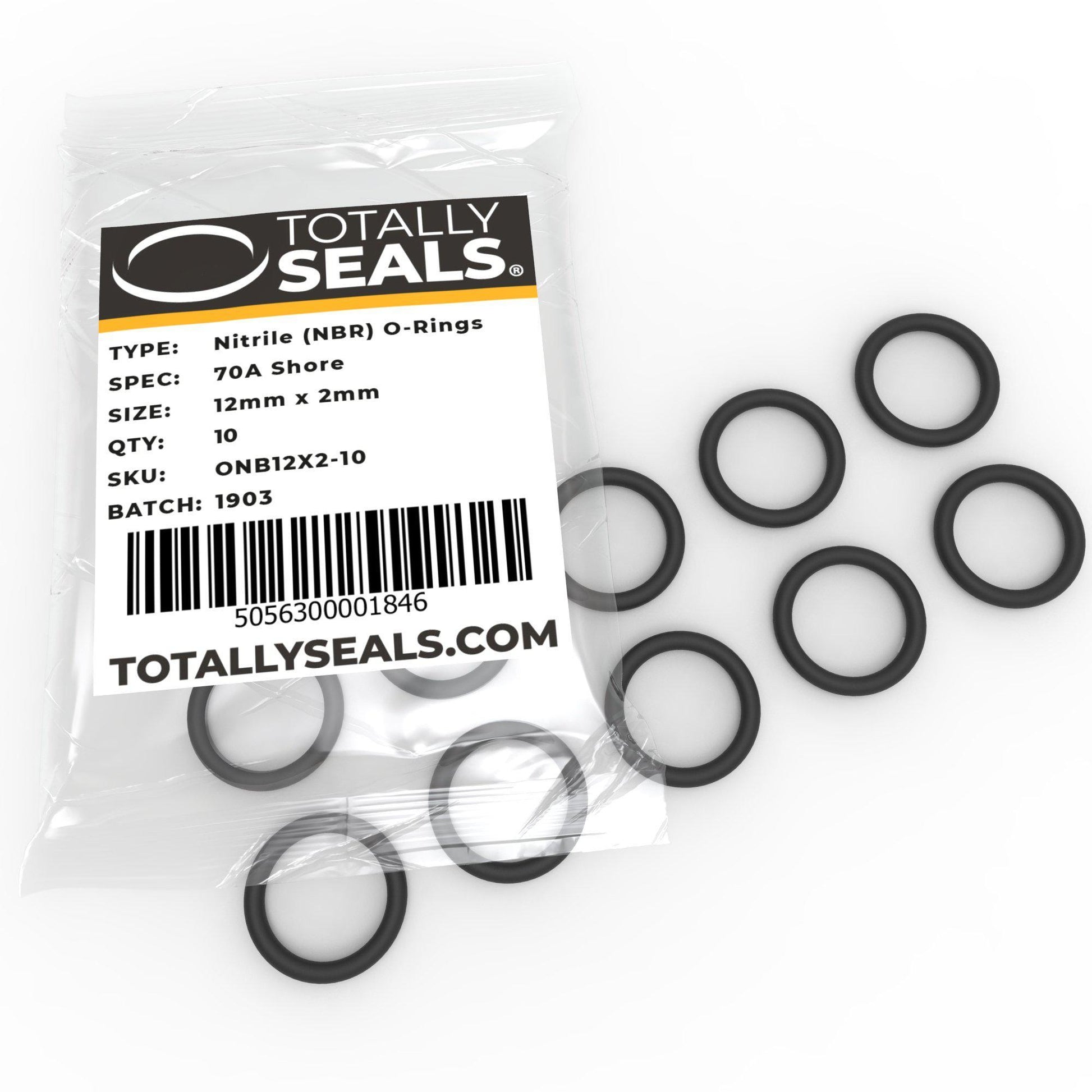 12mm x 2mm (16mm OD) Nitrile O-Rings - Totally Seals®