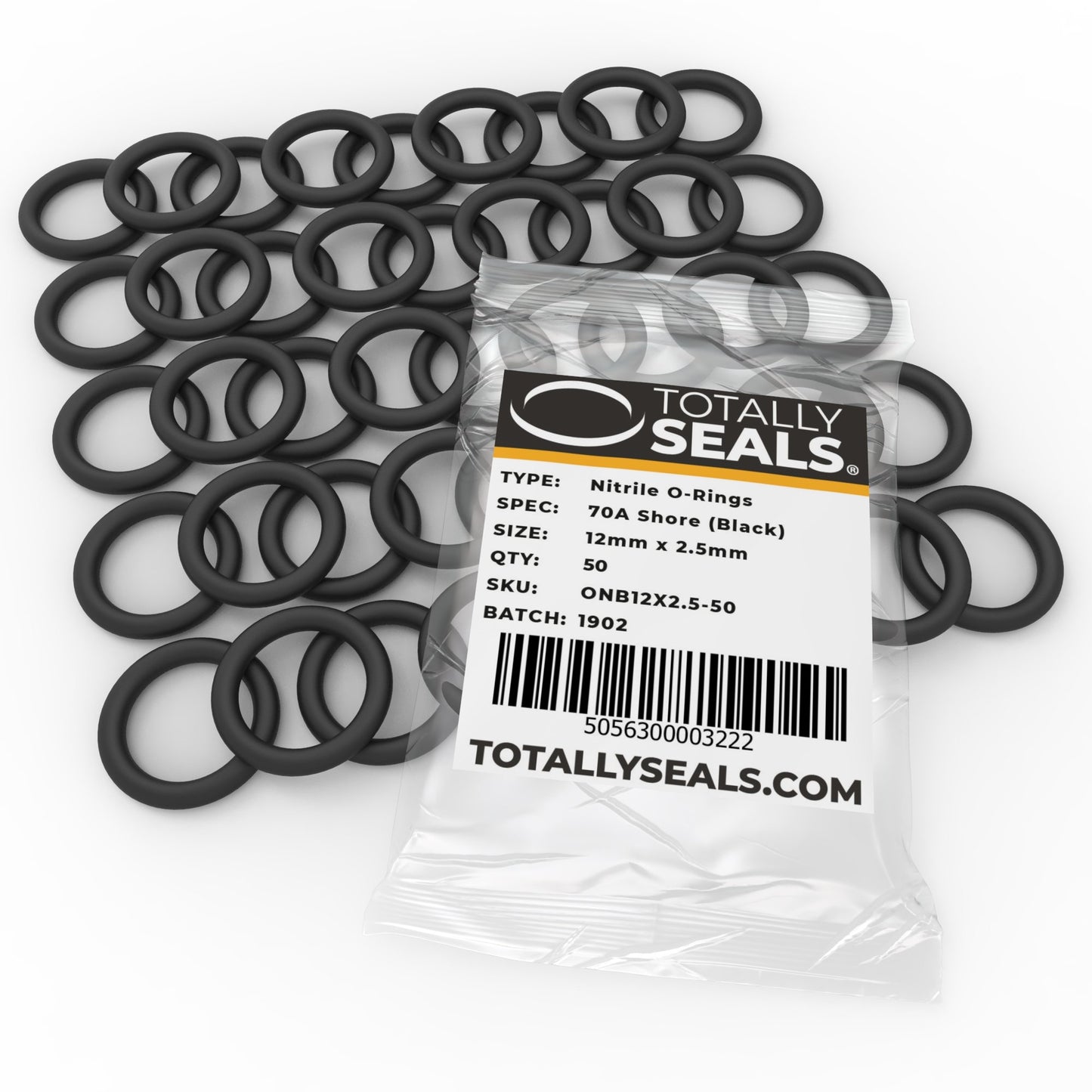 12mm x 2.5mm (17mm OD) Nitrile O-Rings - Totally Seals®