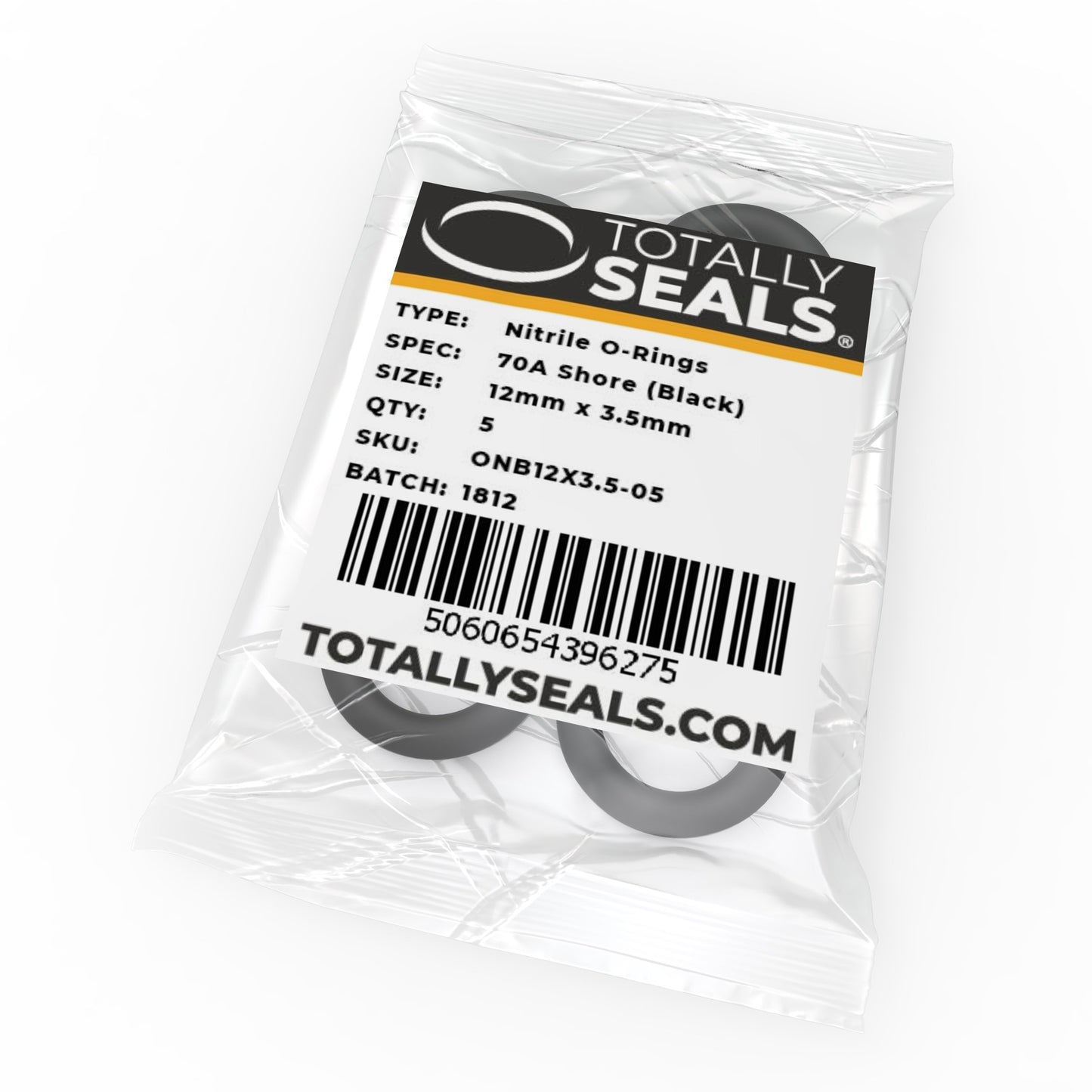 12mm x 3.5mm (19mm OD) Nitrile O-Rings - Totally Seals®