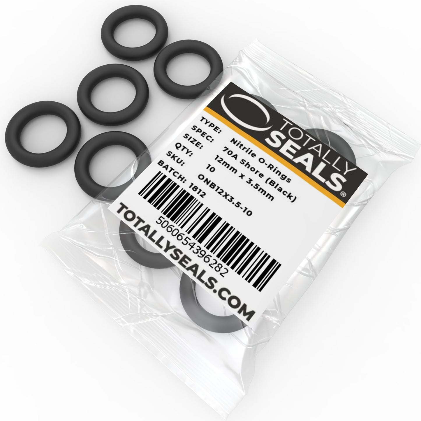 12mm x 3.5mm (19mm OD) Nitrile O-Rings - Totally Seals®
