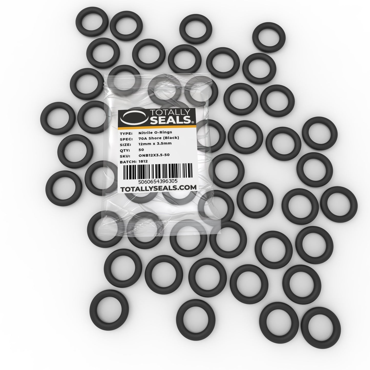 12mm x 3.5mm (19mm OD) Nitrile O-Rings - Totally Seals®